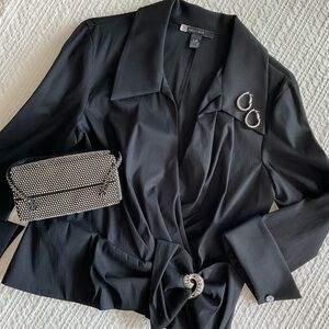 JS BOUTIQUE Nite Out in Black with Rhinestones Large